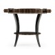 Round Art Deco Macassar Ebony High Lustre Side Table with Drawer