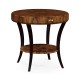 Art Deco High Lustre Round Side Table with Drawer