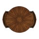 Art Deco Satin Round Side Table with Drawer