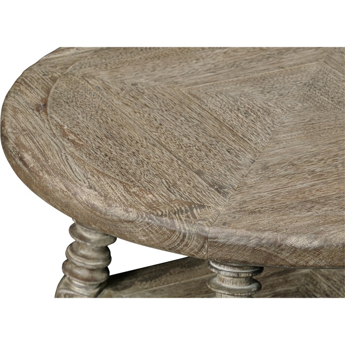 Weathered grey round side table