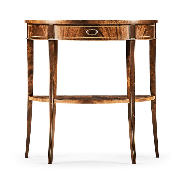Boxwood stringing demilune console