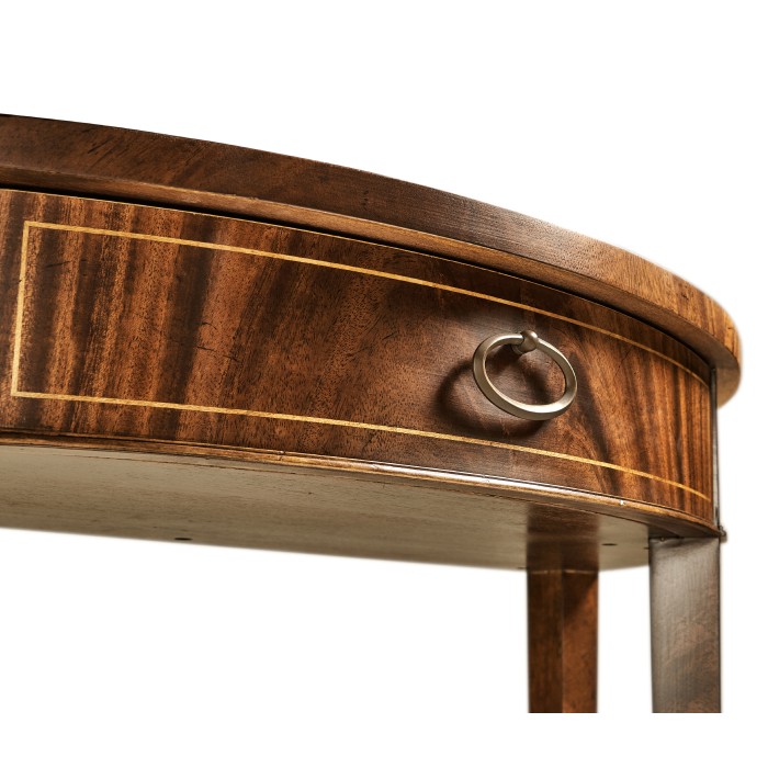 Boxwood stringing demilune console
