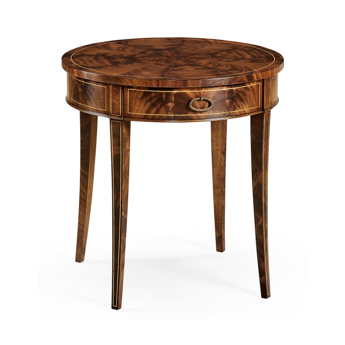 Round Antique Mahogany Side Table