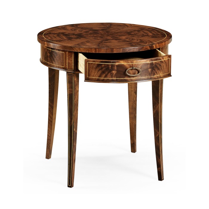Round Antique Mahogany Side Table