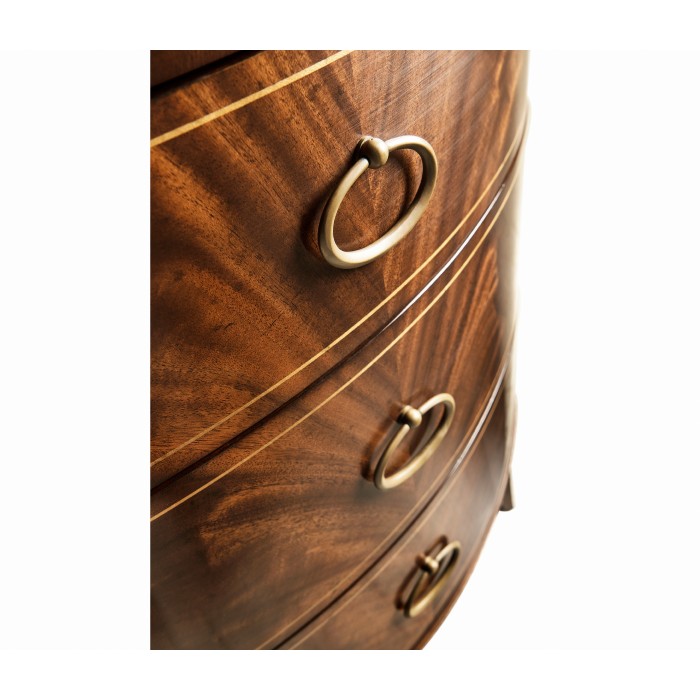 Biedermeier style mahogany demilune cabinet