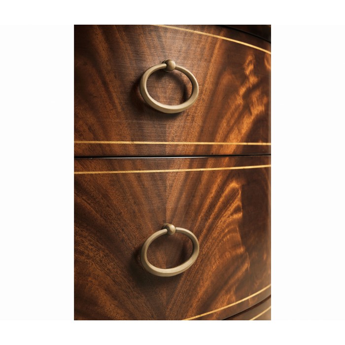 Biedermeier style mahogany demilune cabinet