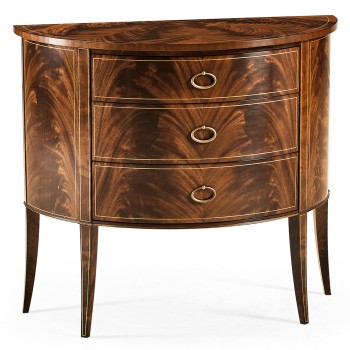 Biedermeier style mahogany demilune cabinet