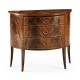 Biedermeier style mahogany demilune cabinet