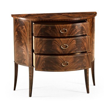 Biedermeier style mahogany demilune cabinet