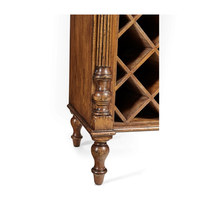 Free Standing Walnut Wine Cabinet