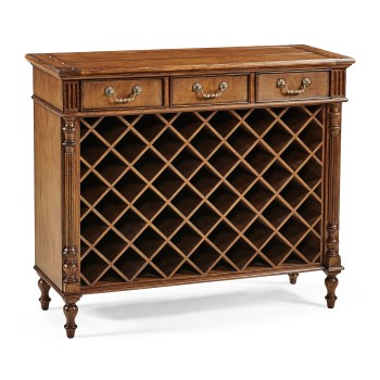 Free Standing Walnut Wine Cabinet