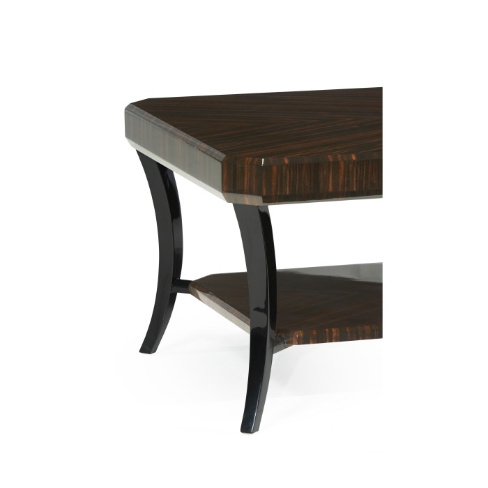 Rectangular Art Deco Macassar Ebony High Lustre Coffee Table