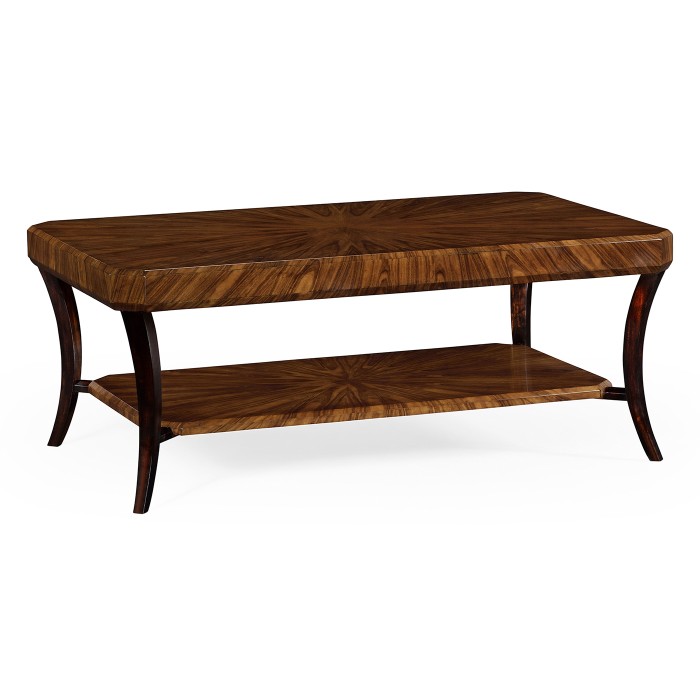 Art Deco Satin Rectangular Coffee Table