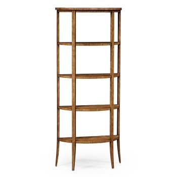 Biedermeier Style Walnut Five-Tier Étagère (Walnut)
