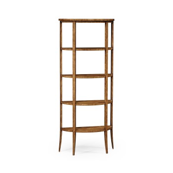 Biedermeier Style Walnut Five-Tier Étagère (Walnut)