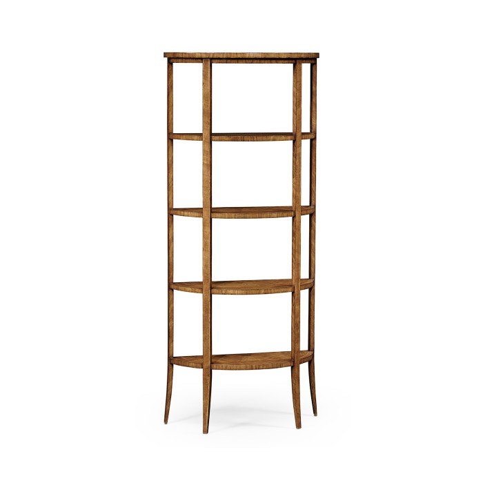 Biedermeier Style Walnut Five-Tier Étagère (Walnut)