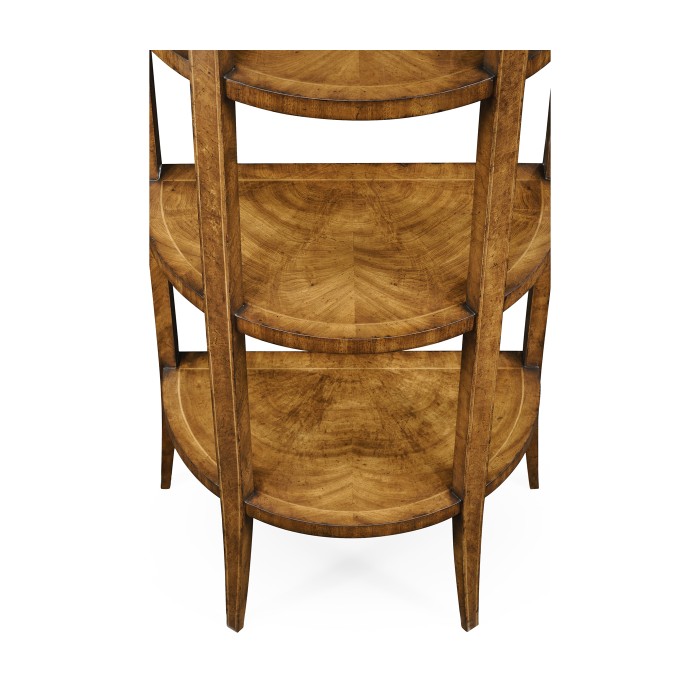 Biedermeier style walnut four-tier étagère (Walnut)