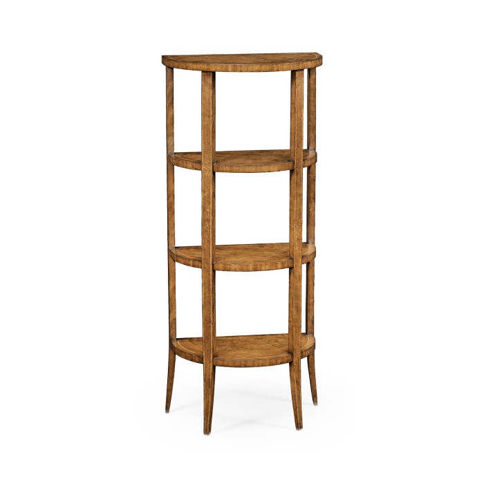 Biedermeier style walnut four-tier étagère (Walnut)