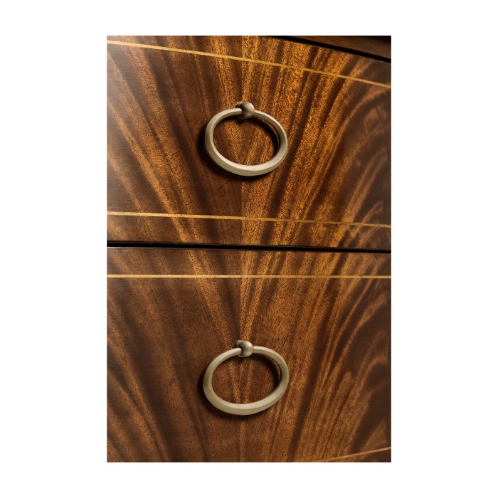 Biedermeier Style Mahogany Bow Front Chest