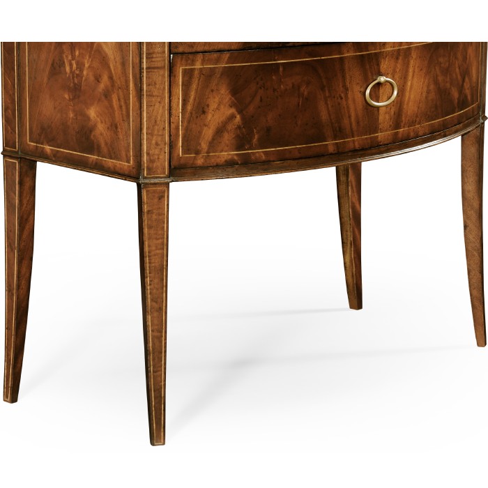 Biedermeier Style Mahogany Bow Front Chest