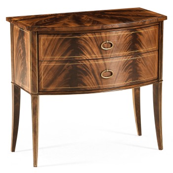 Biedermeier Style Mahogany Bow Front Chest