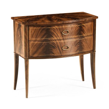 Biedermeier Style Mahogany Bow Front Chest