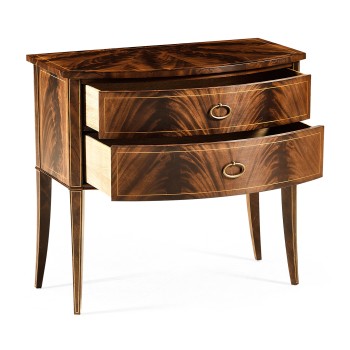 Biedermeier Style Mahogany Bow Front Chest