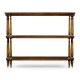 Antique walnut console on baluster legs