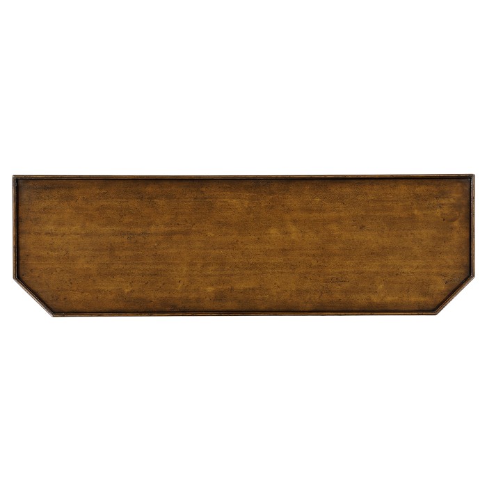 Antique walnut console on baluster legs