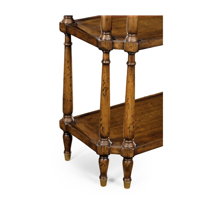 Antique walnut console on baluster legs