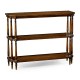 Antique walnut console on baluster legs