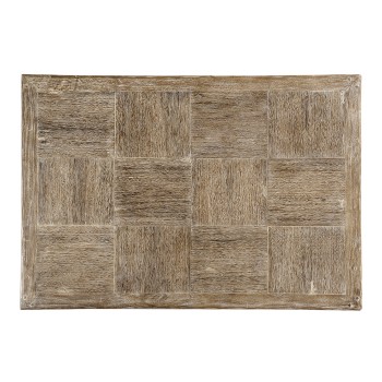 Limed oak & iron coffee table