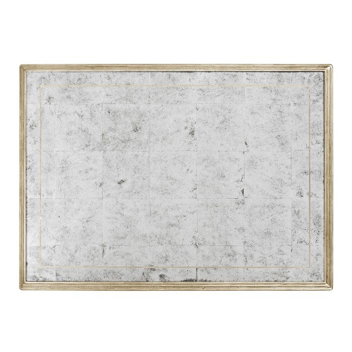 Églomisé & Silver Iron Rectangular Side Table