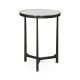 Églomisé & Bronze Iron Round Lamp Table