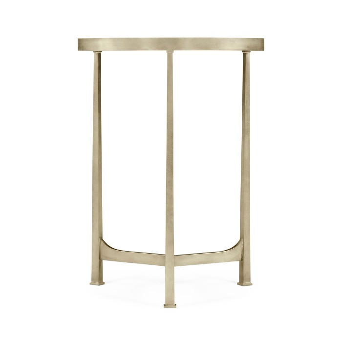 Églomisé & Silver Iron Round Lamp Table
