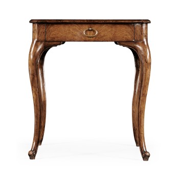 Walnut Square Lamp Table Serpentine Profile