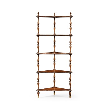 Mahogany Five-Tier Corner Étagère