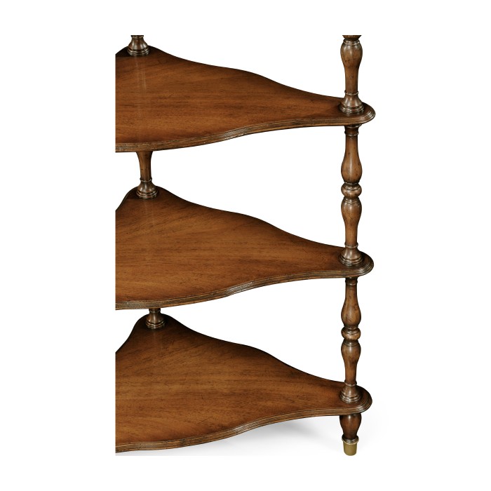 Mahogany Five-Tier Corner Étagère