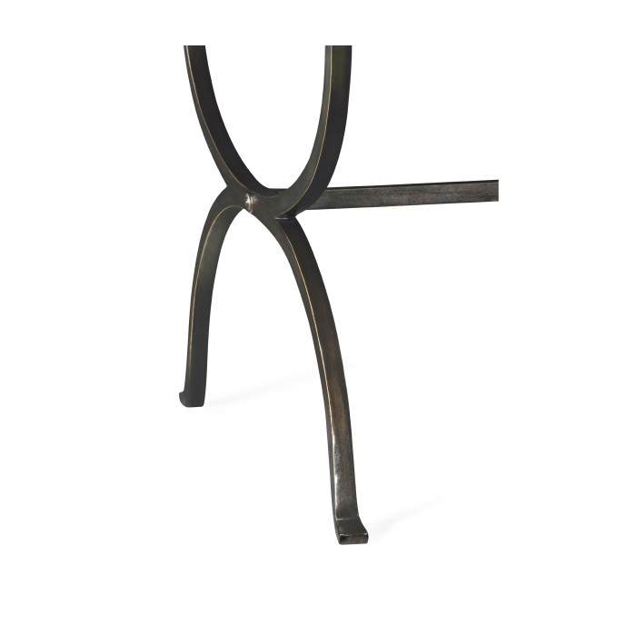 Églomisé & Bronze Iron Coffee Table
