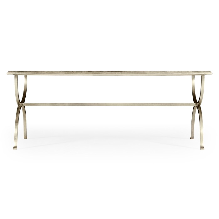 Églomisé & Silver Iron Coffee Table