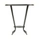 Leather top & bronze iron side table