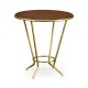 Leather Top & Gilded Iron Side Table