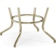 Leather top & silver iron side table