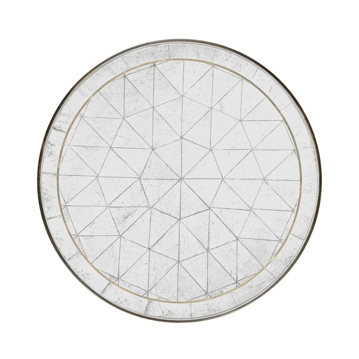Églomisé & Bronze Iron Round Wine Table