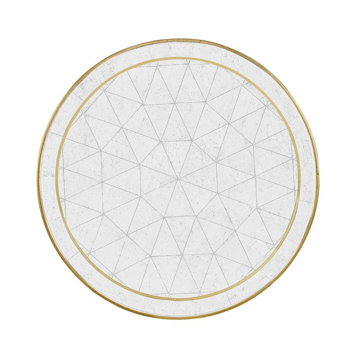 Églomisé & Gilt Iron Round Wine Table