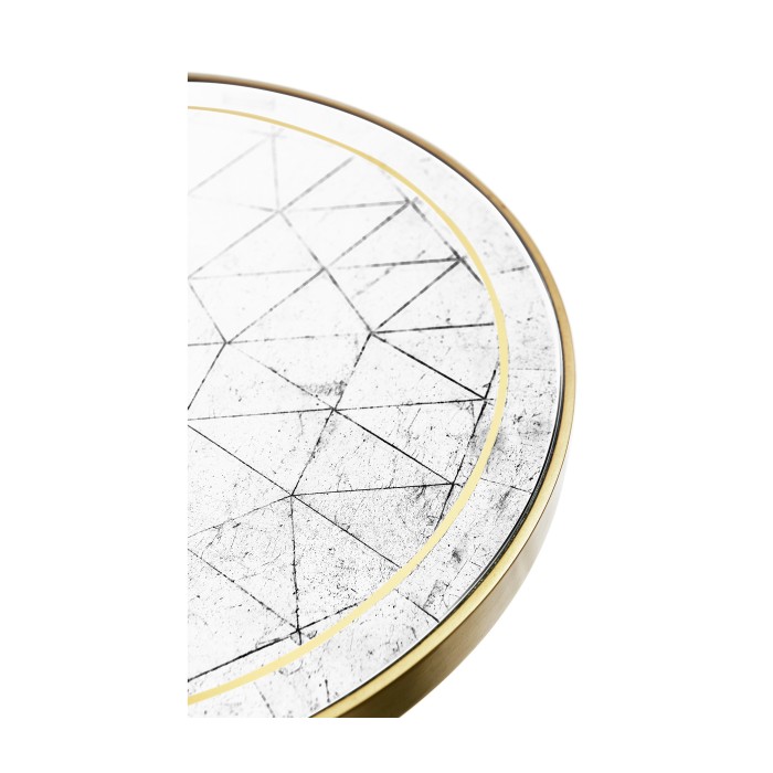 Églomisé & Gilt Iron Round Wine Table