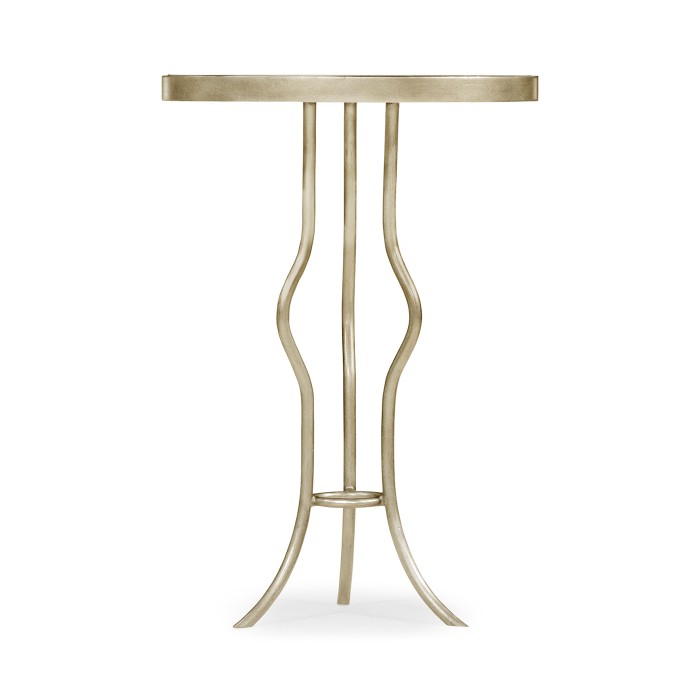 Églomisé & Silver Iron Round Wine Table