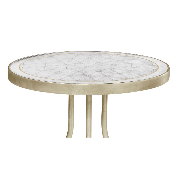 Églomisé & Silver Iron Round Wine Table