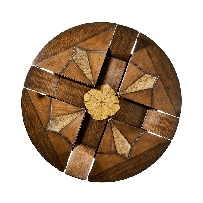 Round Country Extending Dining Table 59