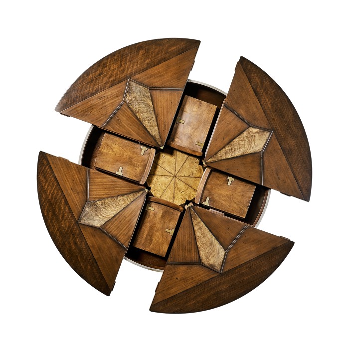 Round Country Extending Dining Table 59